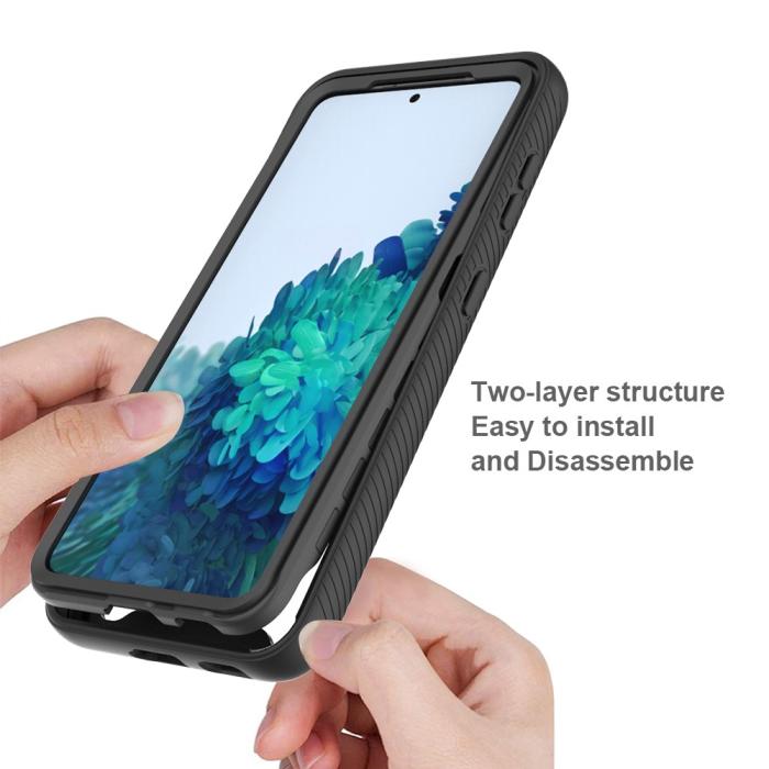 Bild 4, Samsung Galaxy S21 - 360° Shockproof Hybrid Skal - Svart