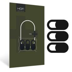 HOFI 3-PACK Kameraskydd För Laptop / Mobil / Surfplatta Svart