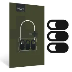 HOFI 3-PACK Kameraskydd För Laptop / Mobil / Surfplatta Svart