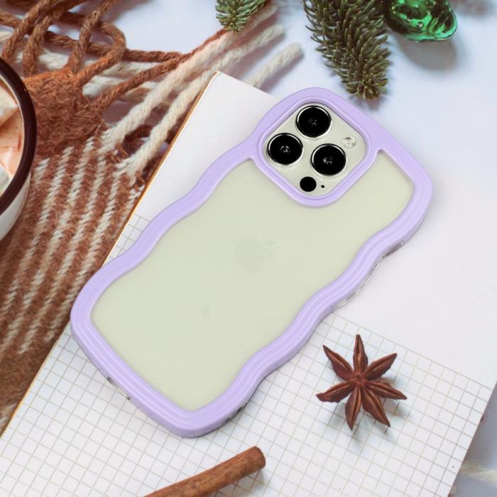 Bild 4, iPhone 14 Pro Max Skal Wavy Hybrid Lila