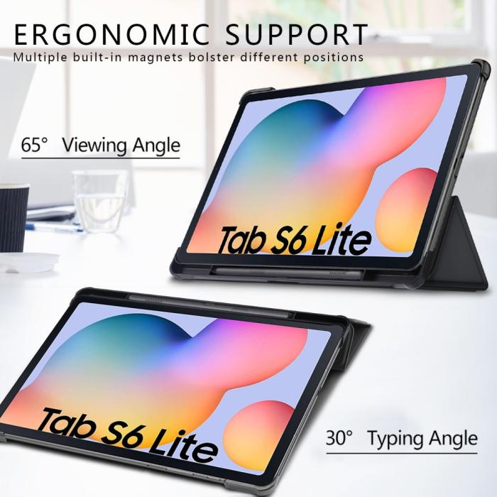 Bild 4, Samsung Galaxy Tab S6 Lite Fodral Bumper Tri-Fold Svart