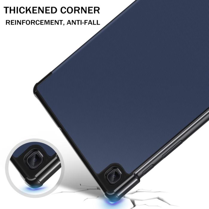 Bild 5, Samsung Galaxy Tab S6 Lite Fodral Bumper Tri-Fold Blå