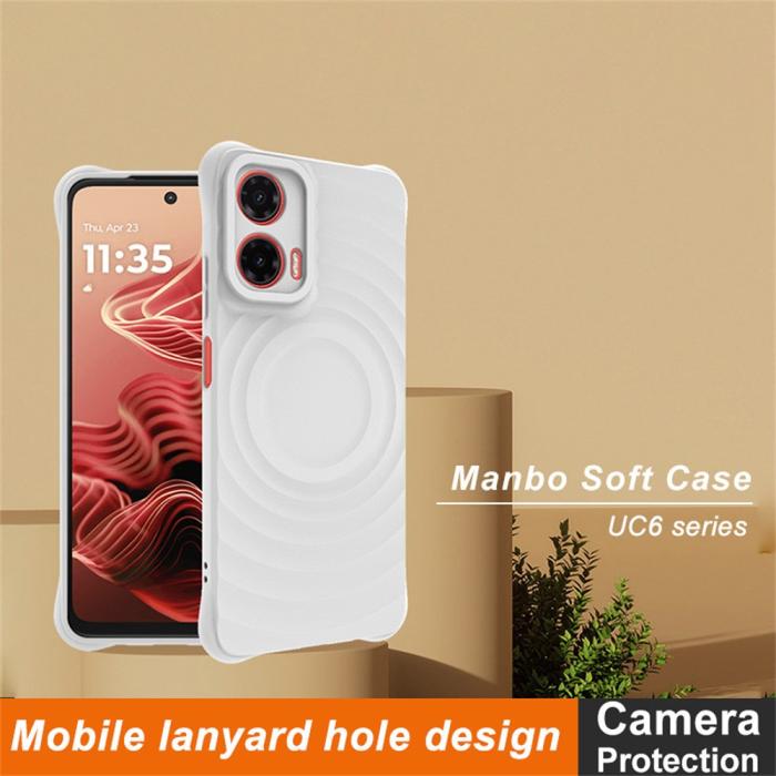 Bild 2, IMAK Motorola Moto G35 5G Skal Waterdrop Matt Vit