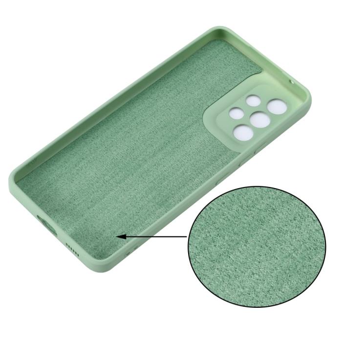 Bild 3, Samsung Galaxy A53 5G Skal Liquid Silikon Med Strap Grön