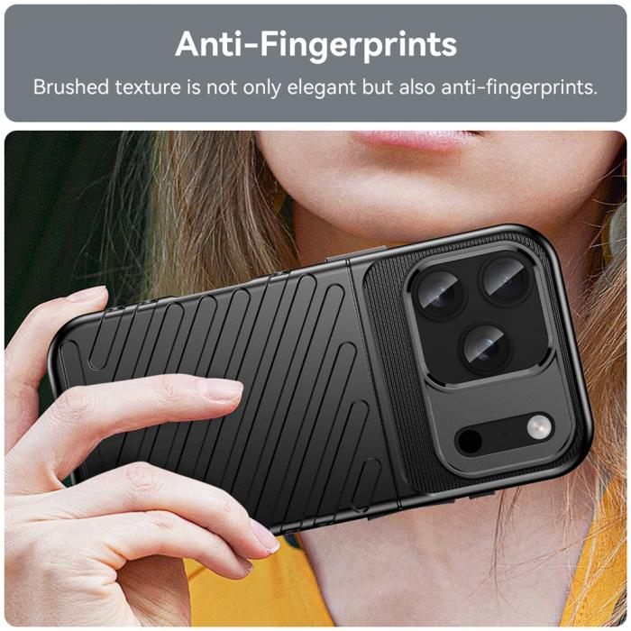 Bild 6, iPhone 18 Pro / 17 Pro Skal TPU Vävt Mönster Svart