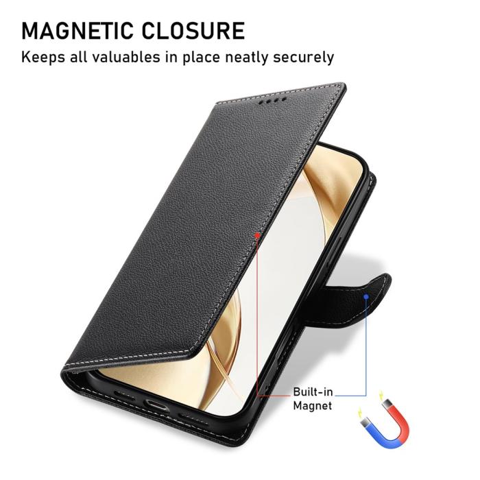Bild 4, Xiaomi 17T Fodral Litchi Läder Svart