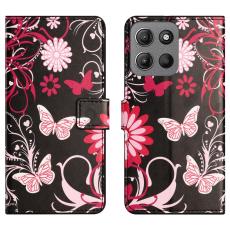 Motorola Moto G86 Power/G86 5G Fodral Med Tryck Fj&auml;rilar