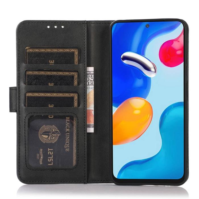 Bild 2, Samsung Galaxy A34 5G Fodral Solid Läder Svart