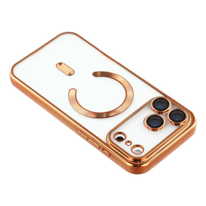 Bild 5, iPhone 17 Pro Skal MagSafe Electroplated TPU Koppar