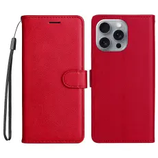 iPhone 16 Pro Max Fodral L&auml;der R&ouml;d