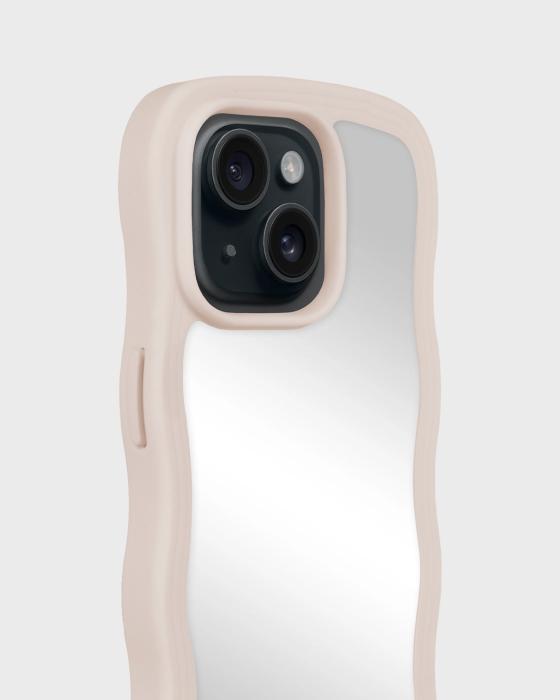 Bild 3, holdit iPhone 15/14/13 Skal Wavy Light Beige Mirror