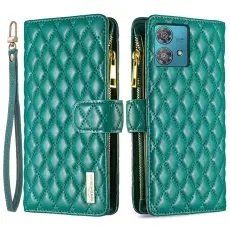 Motorola Edge 40 Neo 5G Fodral Multifunktionell Diamond Gr&ouml;n