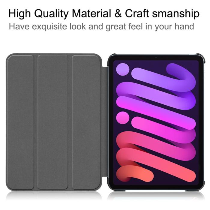 Bild 4, iPad Mini 2024/2021 Fodral Smart Tri-Fold Svart