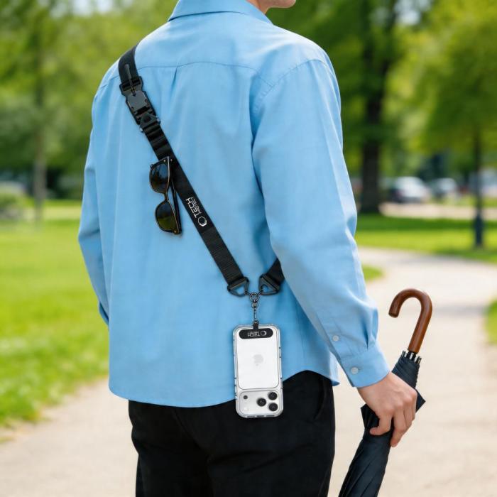 Bild 6, Tech-Protect Mobilsnöre CrossBody Rope Svart