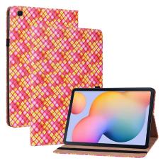 Samsung Galaxy Tab S6 Lite Fodral Vävd Textur Rosa/Gul