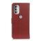 Motorola Moto G51 Fodral Litchi Textur Brun