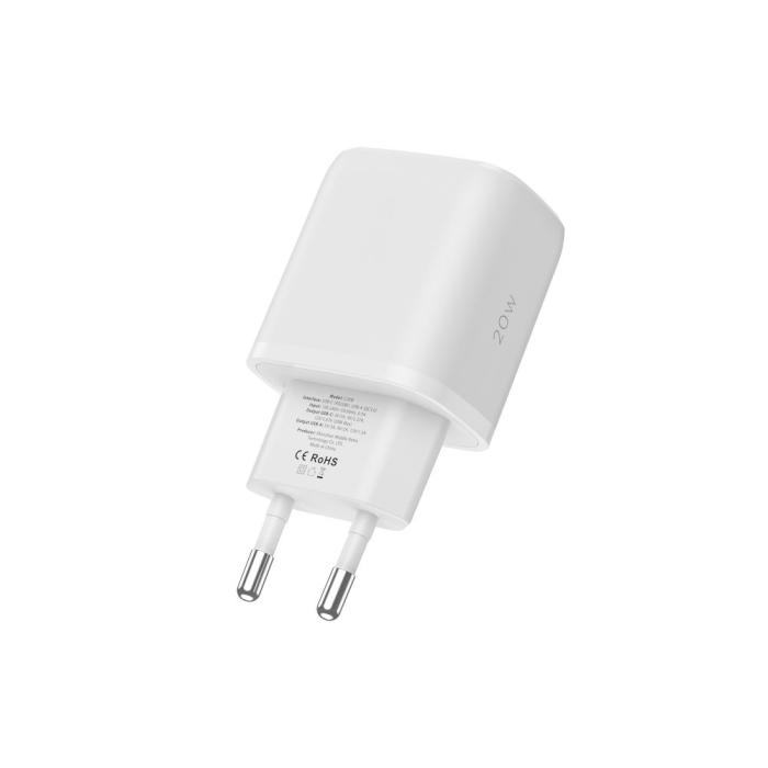 Bild 4, Tech-Protect 20W Väggladdare PD QC USB-C / USB-A Vit