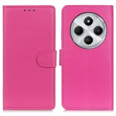 Xiaomi Redmi 14C Fodral Litchi L&auml;der Rosa