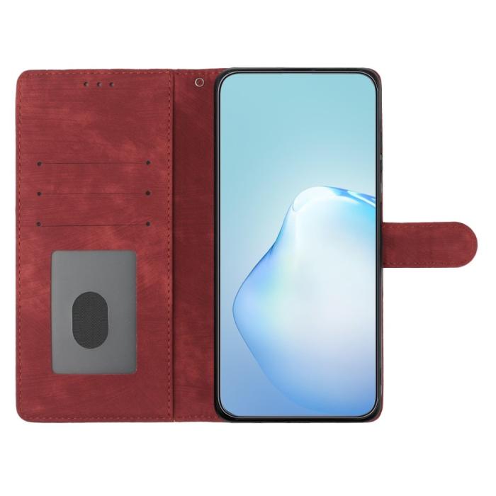 Bild 3, iPhone 15 Plus Fodral Skin Touch Läder Röd
