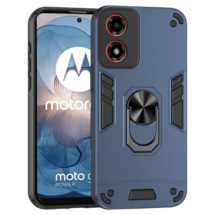Bild 1, Motorola Moto G04 4G/G24 4G Hybrid Ring Skal Blå