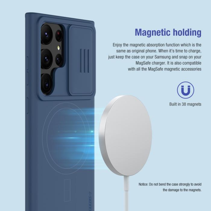 Bild 5, NILLKIN Galaxy S23 Ultra Skal CamShield Soft Silicone Grå
