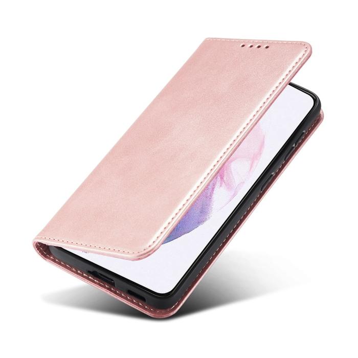Bild 3, Samsung Galaxy S21 Plus - Läder Flip Fodral - Roséguld