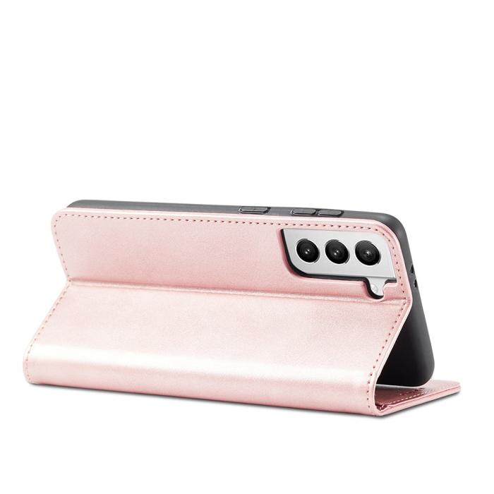 Bild 5, Samsung Galaxy S21 Plus - Läder Flip Fodral - Roséguld