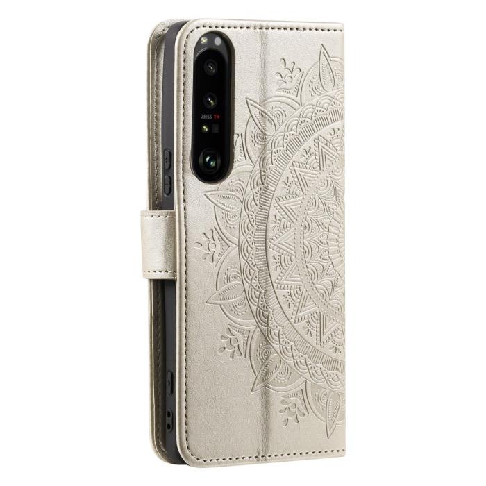 Bild 6, Sony Xperia 1 V Fodral Mandala Läder Guld