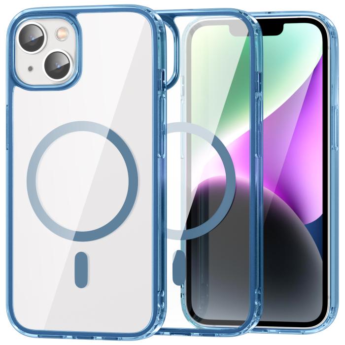 Bild 1, ColorPop iPhone 14 Plus Skal CH MagSafe Transparent/Mörk Blå