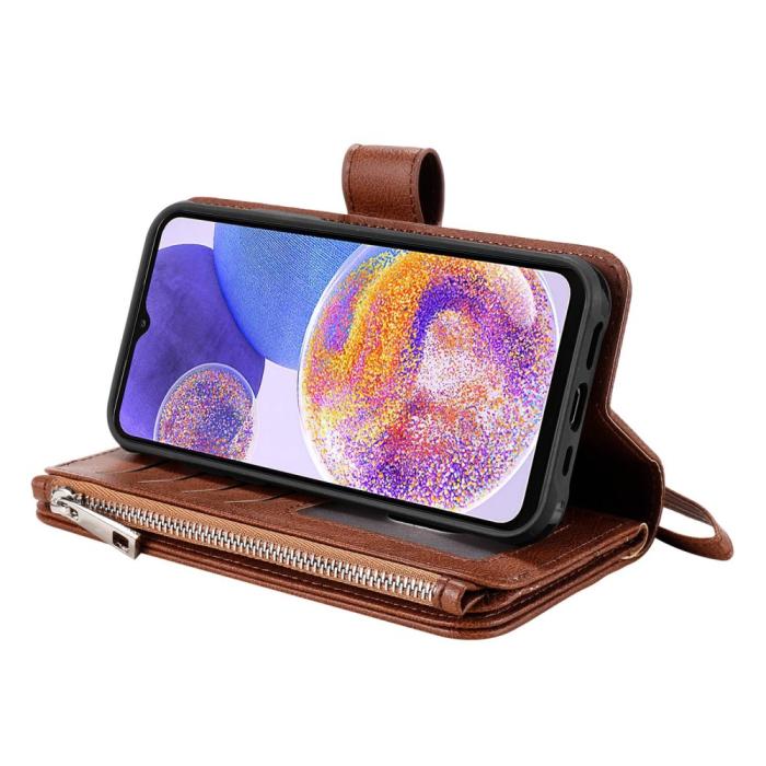 Bild 3, Samsung Galaxy A23 5G 2in1 Magnet Skal / Plånboksfodral Brun