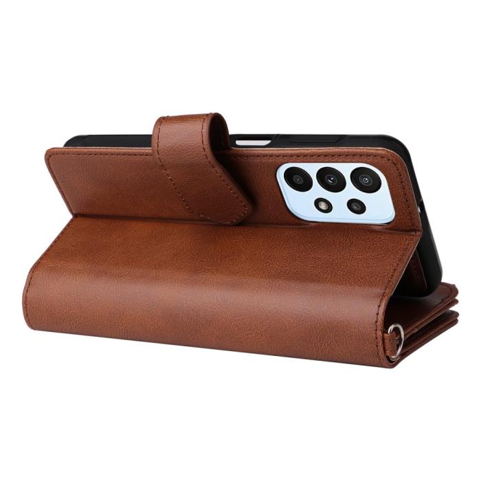 Bild 4, Samsung Galaxy A23 5G 2in1 Magnet Skal / Plånboksfodral Brun