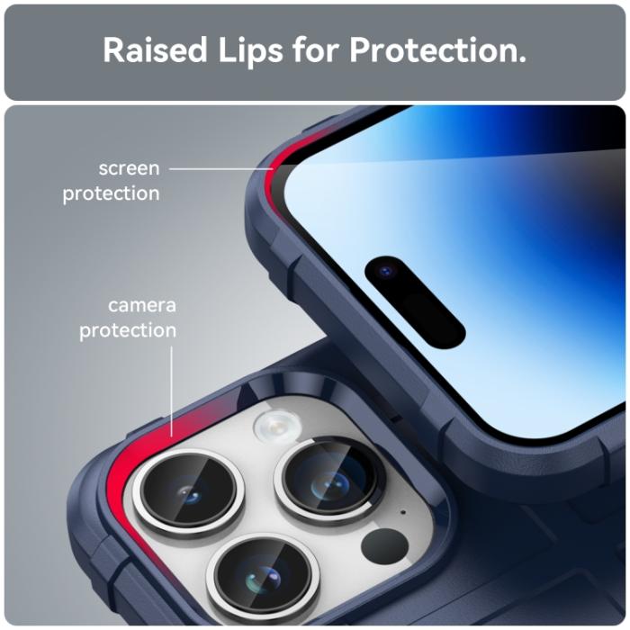 Bild 6, iPhone 15 Pro Skal Robust Blå