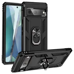 Google Pixel 7 Skal Shockproof Hybrid Ring Armor Svart