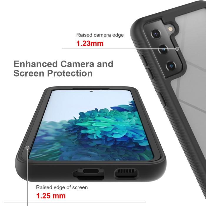 Bild 3, Samsung Galaxy S21 Plus - 360° Shockproof Hybrid Skal - Svart