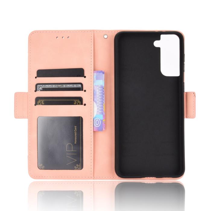 Bild 5, Samsung Galaxy S21 Plus - Fodral Med Avtagbart Kortfodral - Ljus Rosa