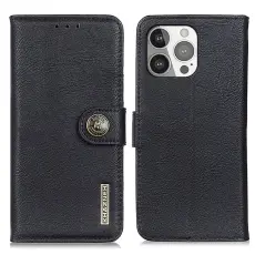 iPhone 13 Pro - KHAZNEH Läder Fodral - Svart