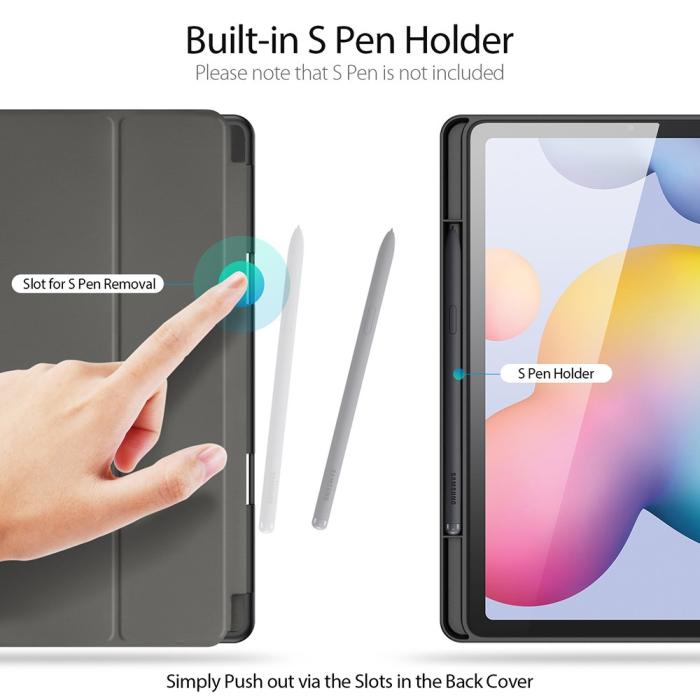 Bild 3, Samsung Galaxy Tab S6 Lite - DUX DUCIS Domo Tri-Fold Fodral - Svart