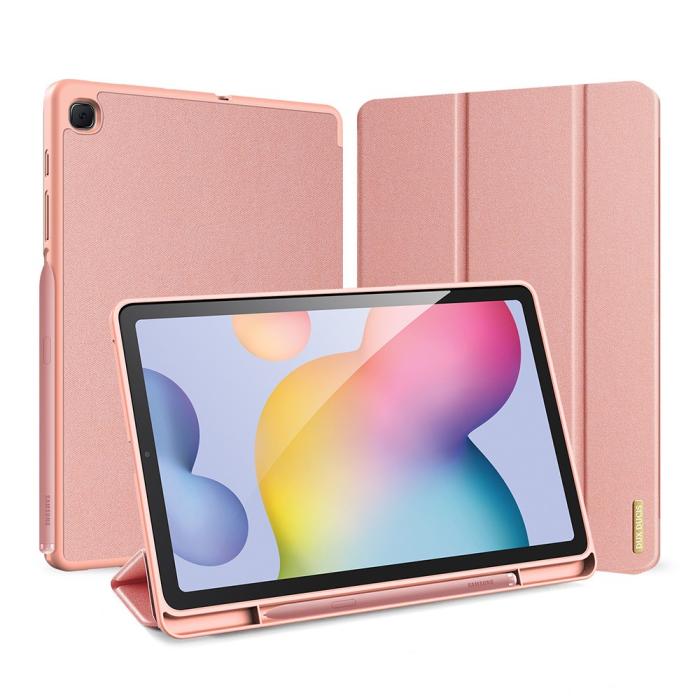Bild 1, Samsung Galaxy Tab S6 Lite - DUX DUCIS Domo Tri-Fold Fodral - Roséguld