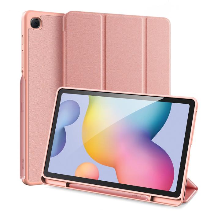 Bild 2, Samsung Galaxy Tab S6 Lite - DUX DUCIS Domo Tri-Fold Fodral - Roséguld