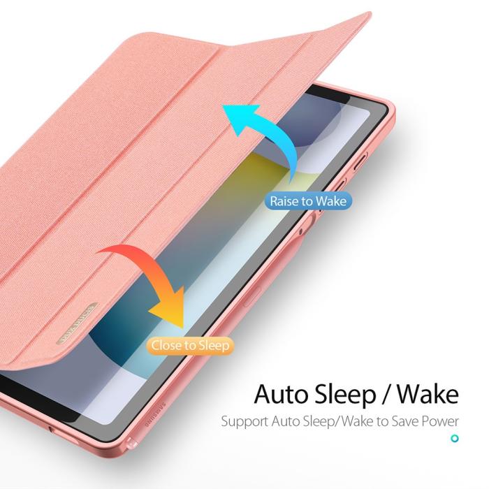 Bild 4, Samsung Galaxy Tab S6 Lite - DUX DUCIS Domo Tri-Fold Fodral - Roséguld