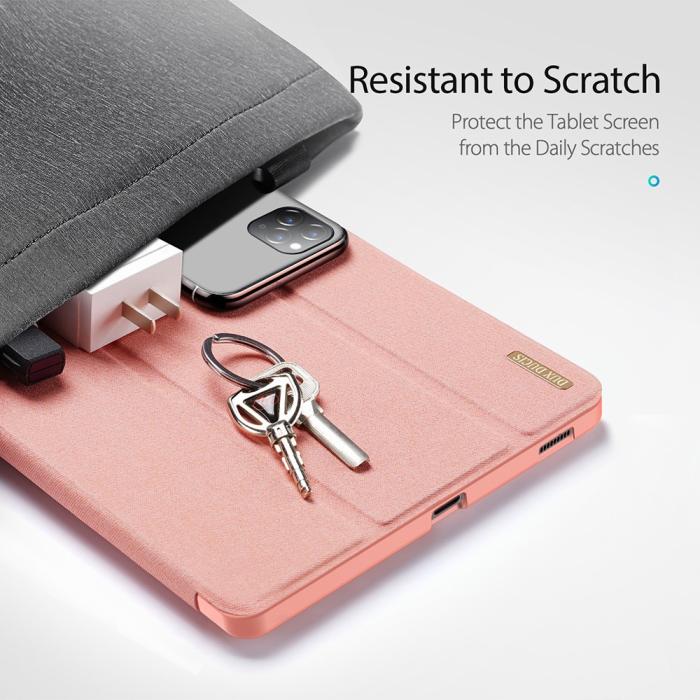 Bild 5, Samsung Galaxy Tab S6 Lite - DUX DUCIS Domo Tri-Fold Fodral - Roséguld