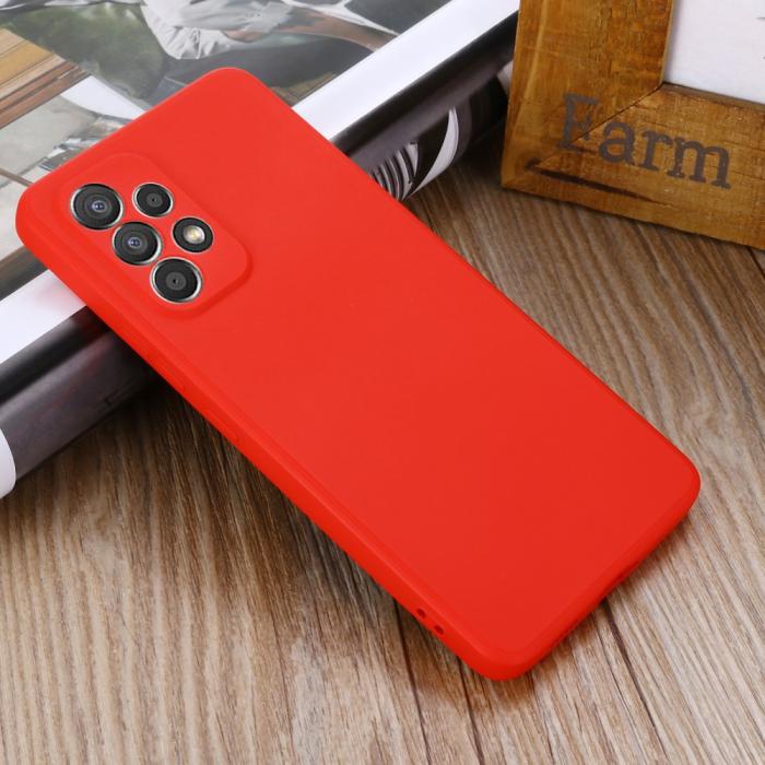 Bild 6, Samsung Galaxy A53 5G Skal Liquid Silikon Med Strap Röd