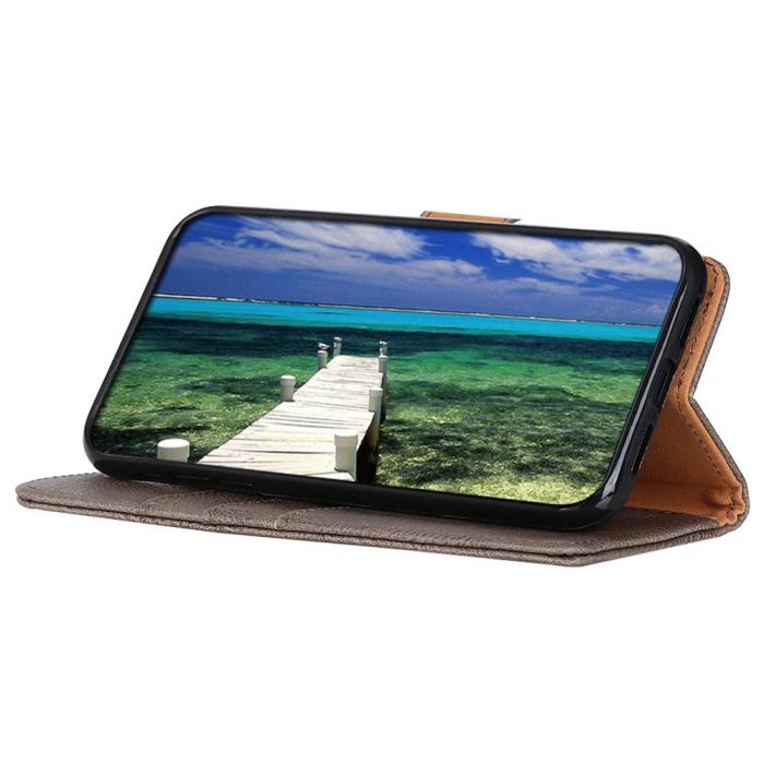 Bild 5, KHAZNEH Xiaomi Redmi Note 11 4G Fodral Läder Grå