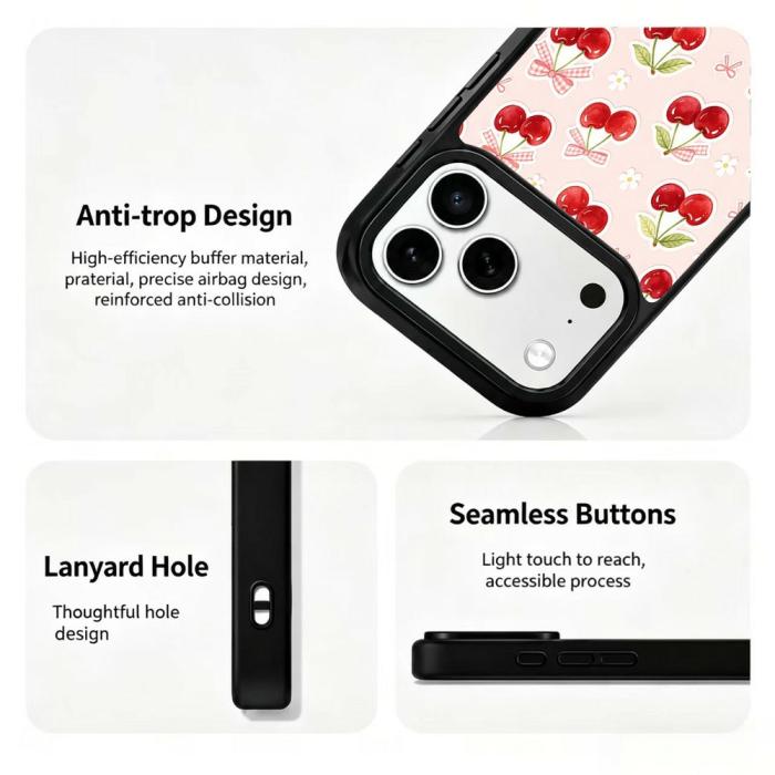 Bild 3, iPhone 18 Pro Max/17 Pro Max Skal MagSafe UV-Mönster Körsbär