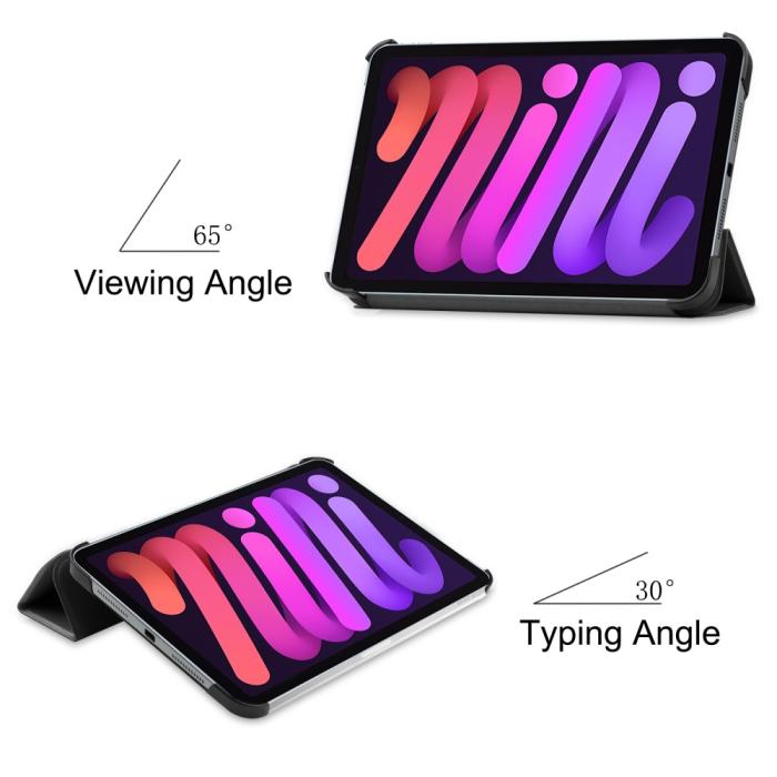 Bild 6, iPad Mini 2024/2021 Fodral Smart Tri-Fold Svart