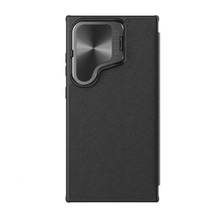 Bild 4, NILLKIN Galaxy S24 Plus Fodral Qin Läder Cam Kickstand Litchi Svart