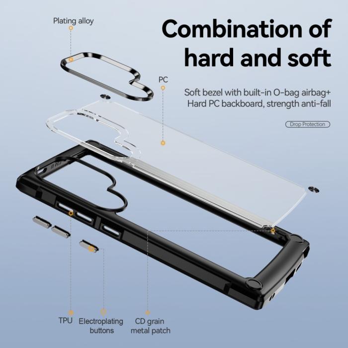 Bild 4, Galaxy S24 Ultra Skal Shockproof Hybrid Armor Svart