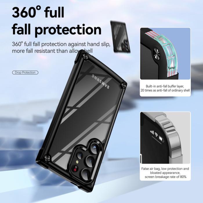 Bild 5, Galaxy S24 Ultra Skal Shockproof Hybrid Armor Svart