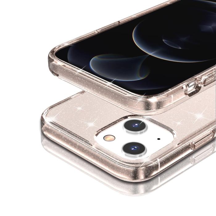 Bild 5, iPhone 15 Plus Skal Hybrid Glitter Guld