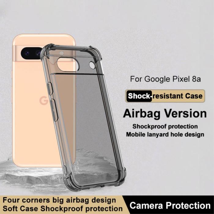 Bild 2, IMAK Google Pixel 8A Skal Shockproof TPU Tonad Svart